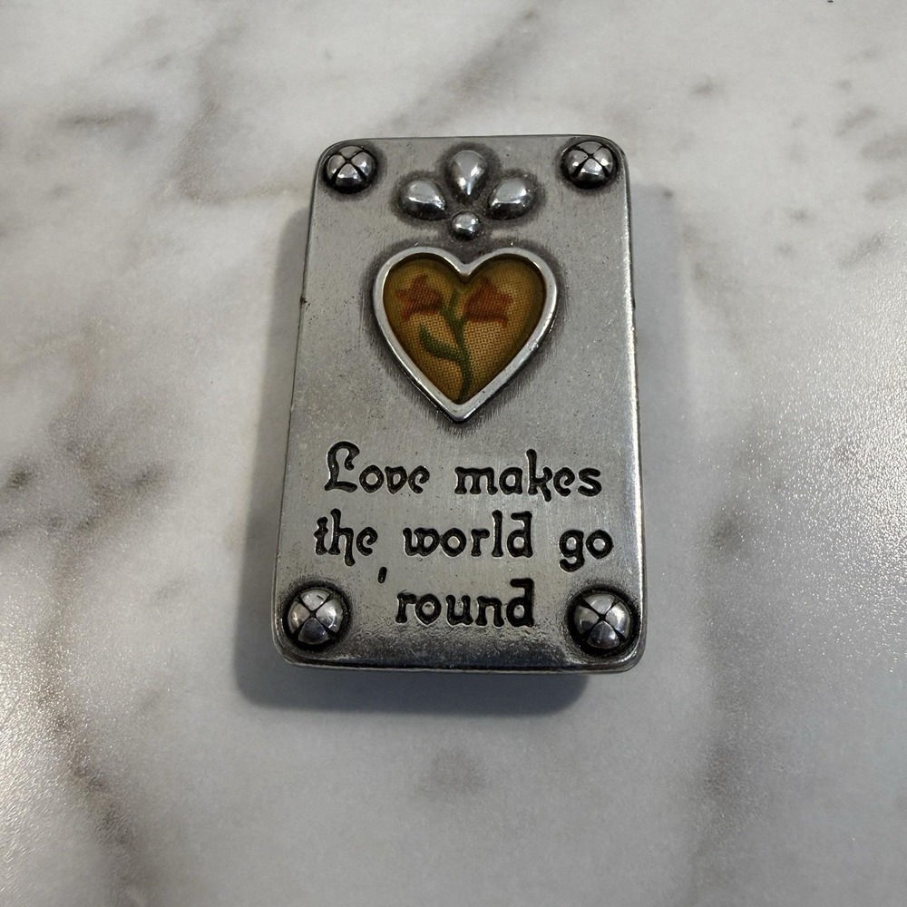 Brighton Magnet Fridge Refrigerator Love Makes The World Go 'Round Heart